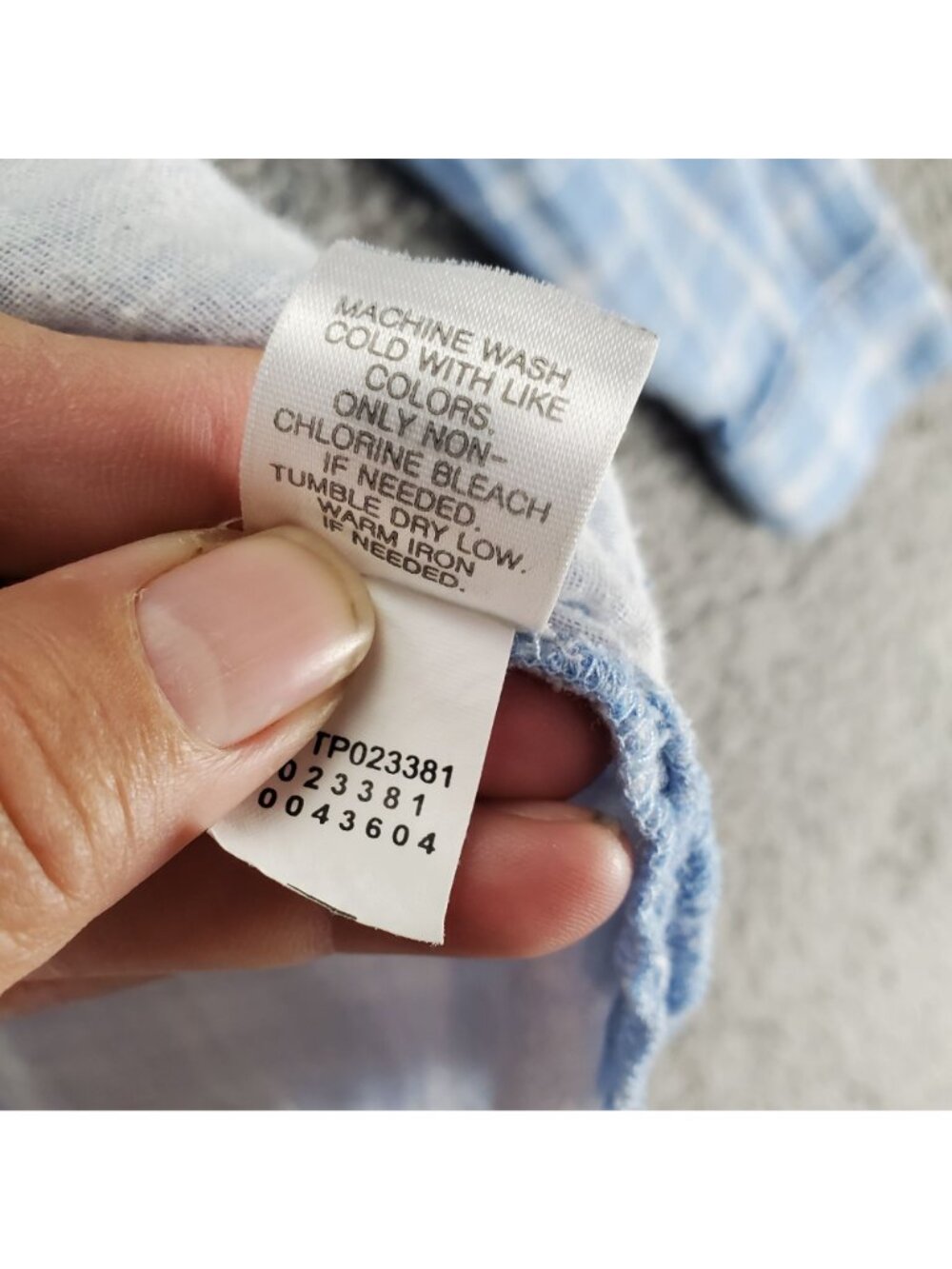 J. Jill Top Womens Small Blue Plaid Cotton Long Sleeve Button Up - Picture 4 of 10